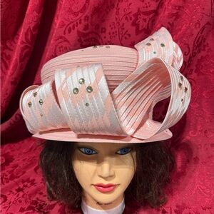 Terramina Pink Women's Hat with Rhinestone Details